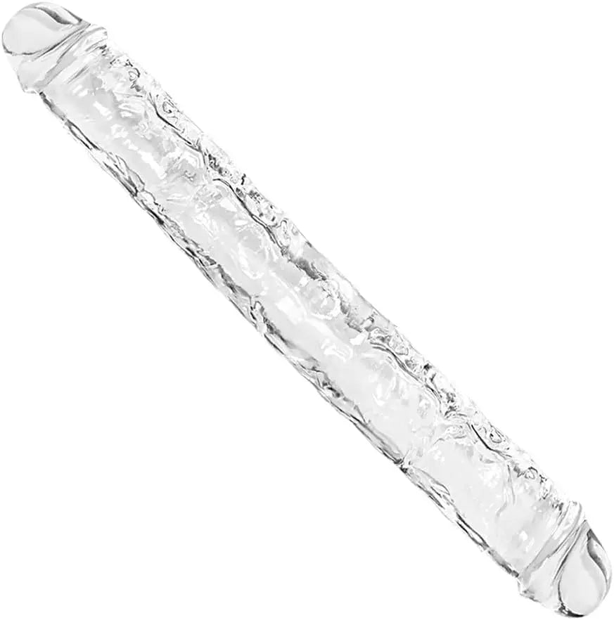 13 Inch Clear Double Ended by Lover Senses Lover Thingz