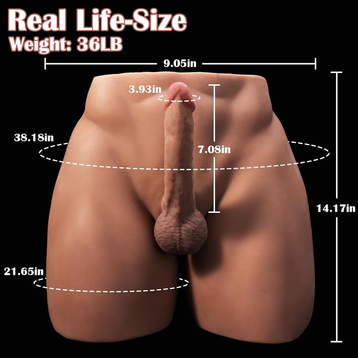 Male Sex Doll with Realistic Dildo 36lb