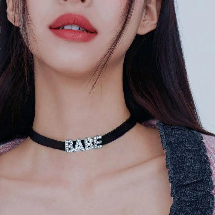 Custom Diamond Name Choker of Lover Senses Lover Senses