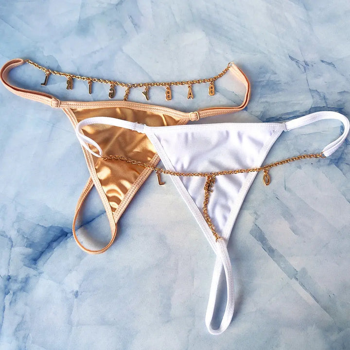 Custom Name Thong by Lover Senses Lover Thingz