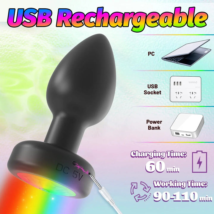 Disco Vibrating Butt Plug by Lover Senses The Busy Beaver Sex Store