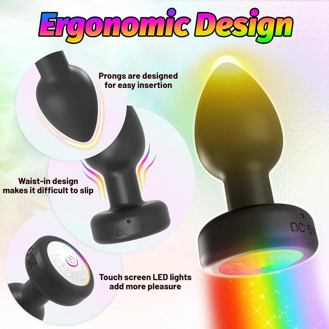 Disco Vibrating Butt Plug by Lover Senses The Busy Beaver Sex Store