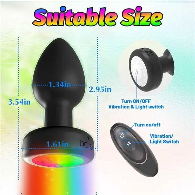 Disco Vibrating Butt Plug by Lover Senses The Busy Beaver Sex Store