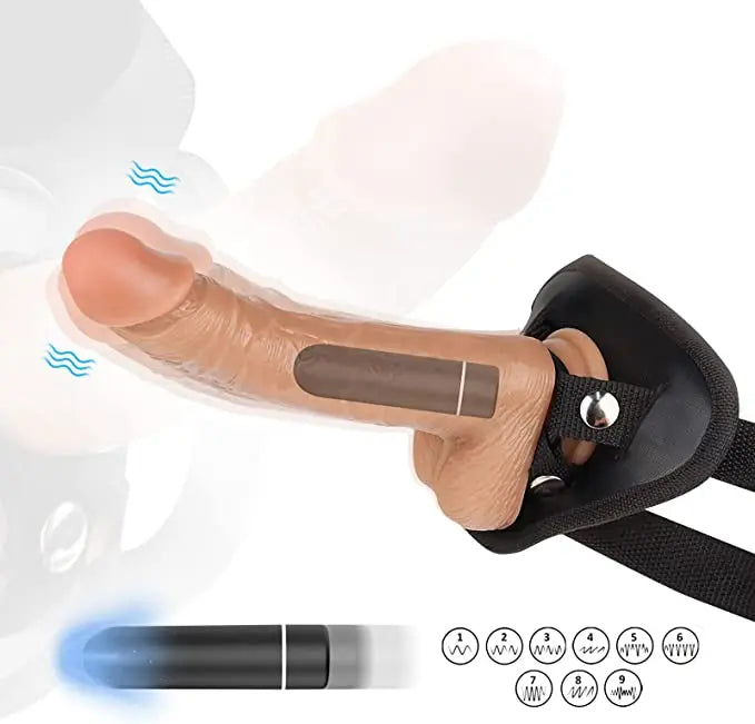 Realistic Strap On Dildo with Bullet Vibrator Lover Thingz