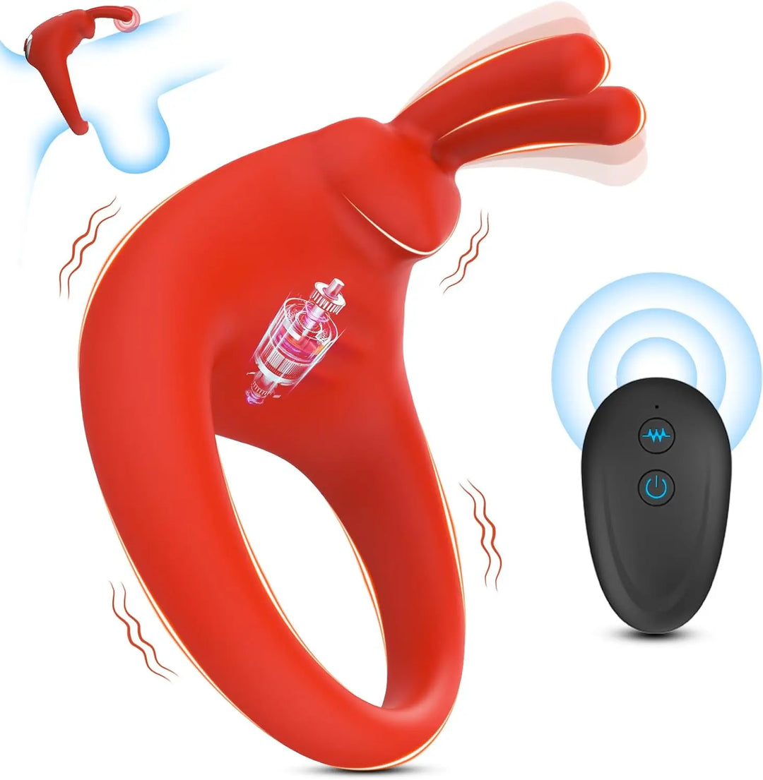 Vibrating cock ring by LoverSenses Birdsexy